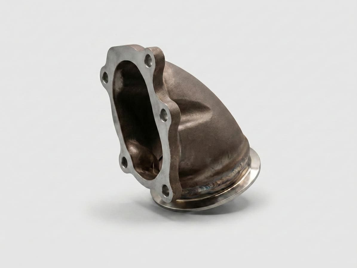 Top-mount Kraken cast V-band adaptor elbow
